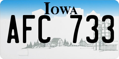 IA license plate AFC733