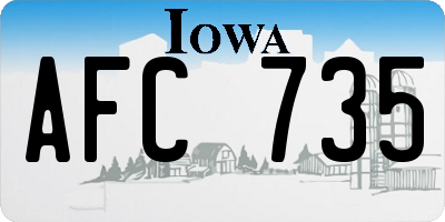 IA license plate AFC735