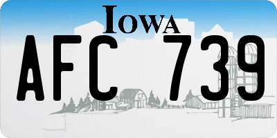 IA license plate AFC739