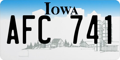 IA license plate AFC741