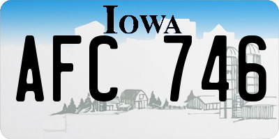 IA license plate AFC746