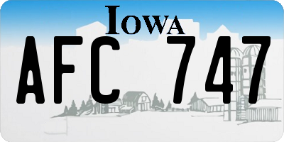 IA license plate AFC747