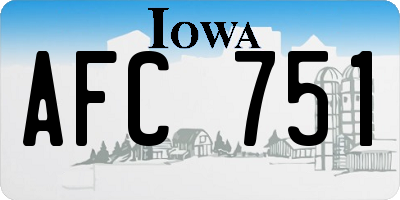 IA license plate AFC751