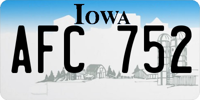 IA license plate AFC752