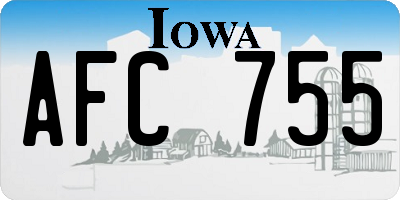 IA license plate AFC755