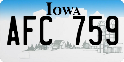 IA license plate AFC759