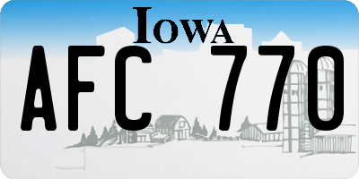IA license plate AFC770