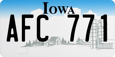 IA license plate AFC771