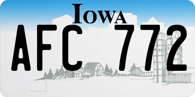 IA license plate AFC772