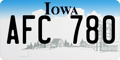 IA license plate AFC780