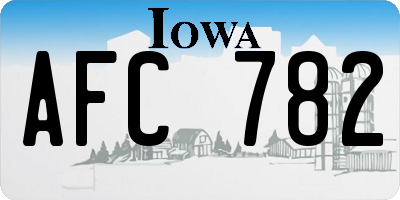 IA license plate AFC782