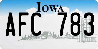 IA license plate AFC783