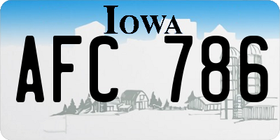 IA license plate AFC786