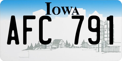 IA license plate AFC791
