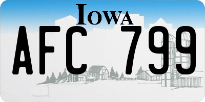 IA license plate AFC799