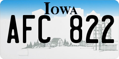 IA license plate AFC822
