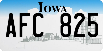 IA license plate AFC825