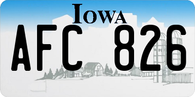 IA license plate AFC826