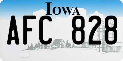 IA license plate AFC828