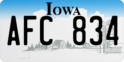 IA license plate AFC834