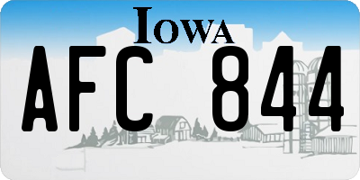 IA license plate AFC844