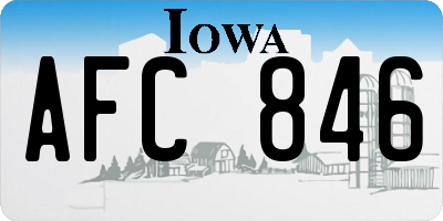 IA license plate AFC846