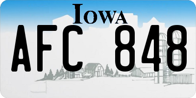 IA license plate AFC848
