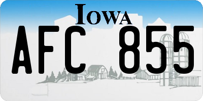 IA license plate AFC855