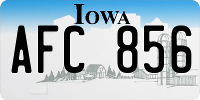 IA license plate AFC856