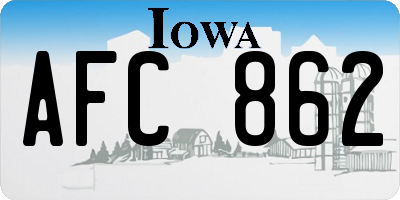 IA license plate AFC862