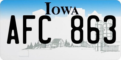 IA license plate AFC863