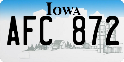 IA license plate AFC872