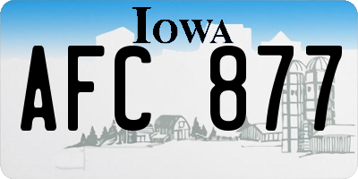 IA license plate AFC877