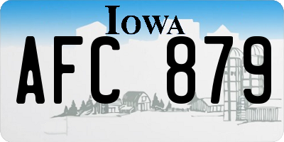 IA license plate AFC879