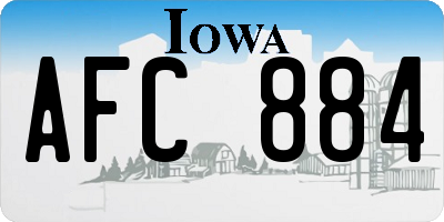 IA license plate AFC884