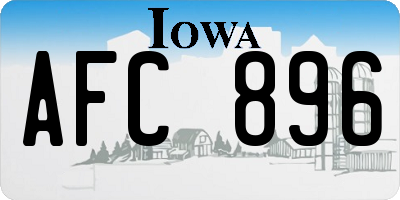 IA license plate AFC896