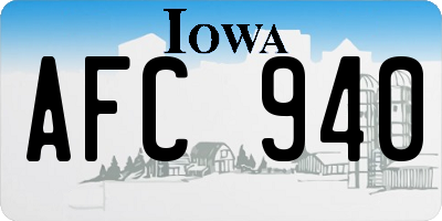 IA license plate AFC940