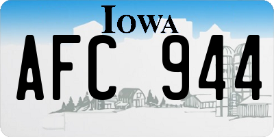 IA license plate AFC944