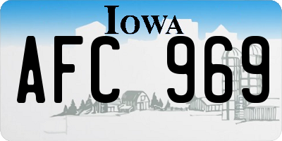 IA license plate AFC969