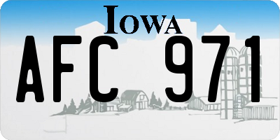 IA license plate AFC971