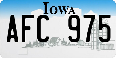 IA license plate AFC975