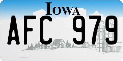 IA license plate AFC979