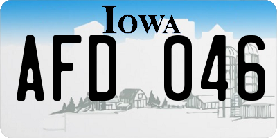 IA license plate AFD046