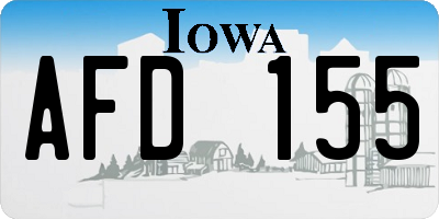IA license plate AFD155