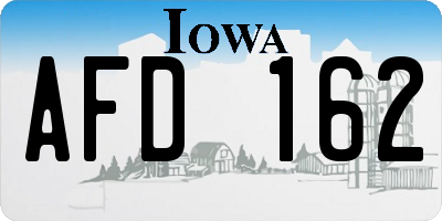 IA license plate AFD162