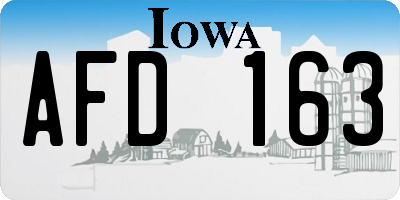 IA license plate AFD163