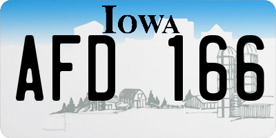 IA license plate AFD166