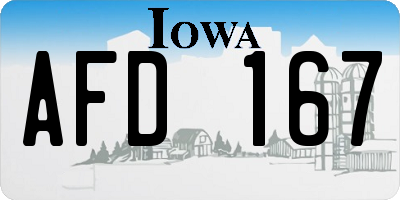 IA license plate AFD167