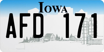 IA license plate AFD171