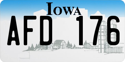 IA license plate AFD176